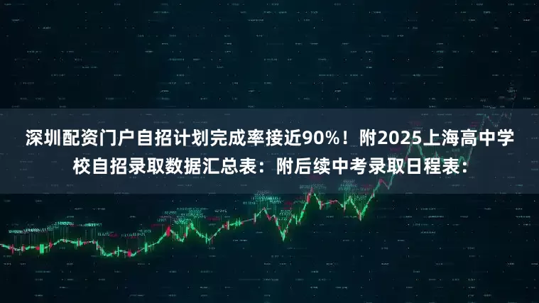 深圳配资门户自招计划完成率接近90%！附2025上海高中学校自招录取数据汇总表：附后续中考录取日程表：